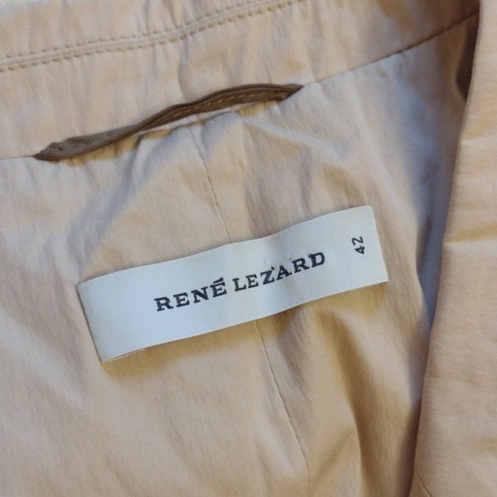 Rene Lezard cotton blend fitted blazer jacket cream color with buttons size 6 - Picture 3 of 10